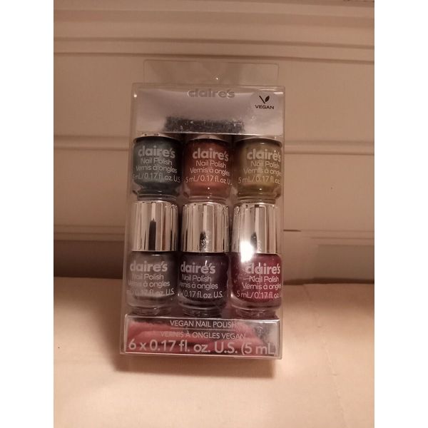 Claire's Vegan Metallic Colored Nail Polish Set, New, $14.99