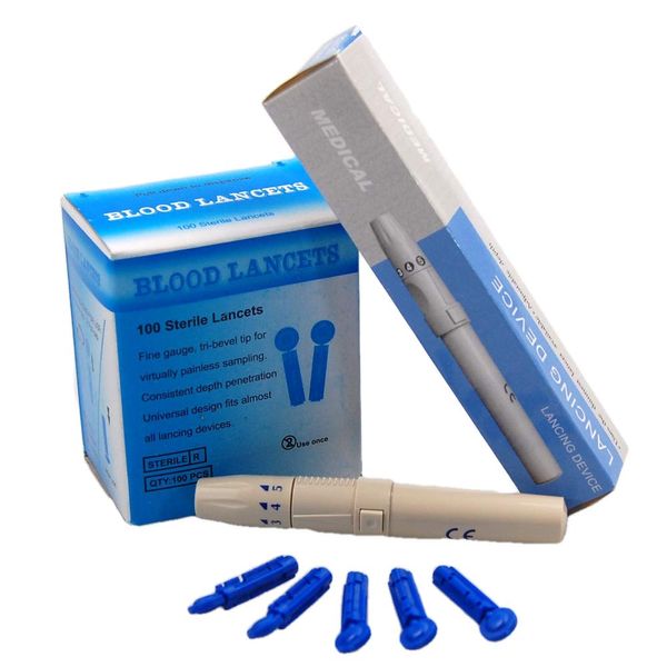 eFast Auto Lancing Device Plus 100 28-G Sterile-Tip-Lancets