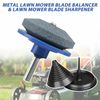 Mower Blade Balancer & Sharpener Set For Lawn Mower Tractor Garden Tools KD