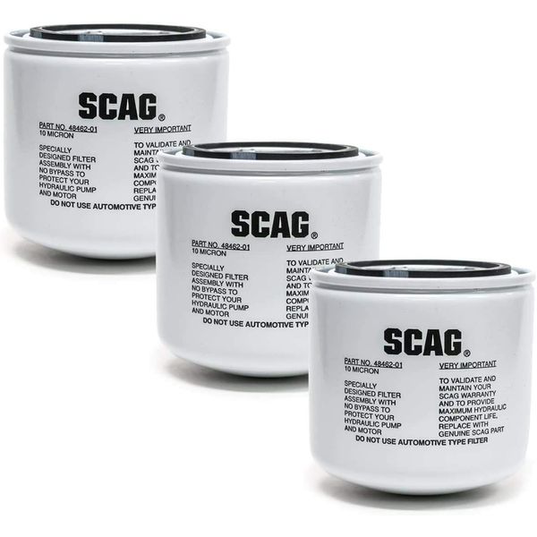 3 Pack SCAG Genuine OEM Hydro Filter 48462-01