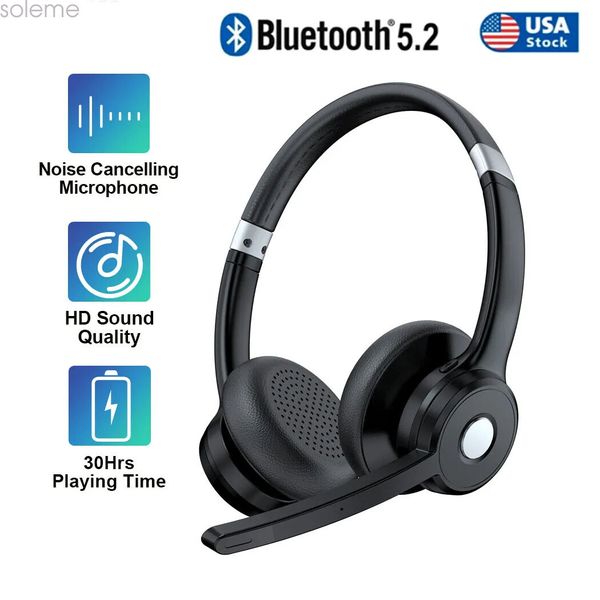 Wireless Trucker Bluetooth Headset With Noise Cancelling Mic For Phones PC
