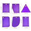 6 Pcs Plastic Clay Scrapers,Plastic Sculpture Scraper - Pottery Clay Scraper - Ceramic Serrated Tools (Purple)