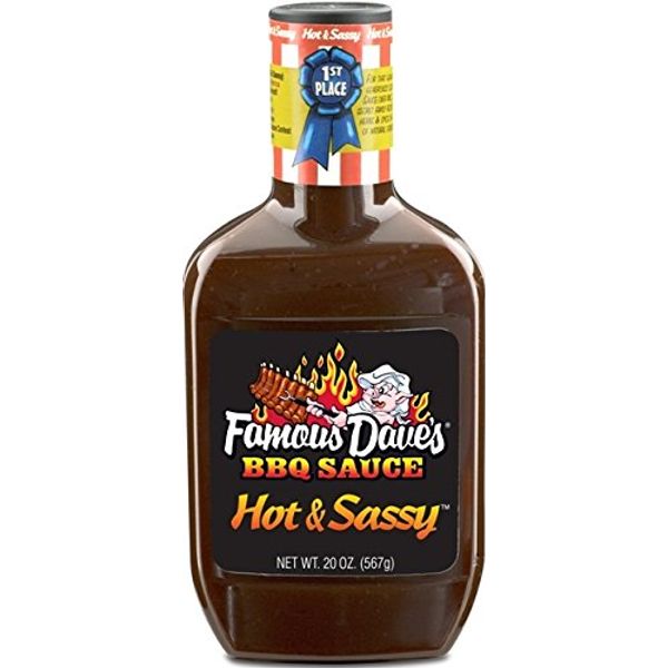 Famous Dave's BBQ Sauce, Hot & Sassy, 20 Oz (Pack of 3)