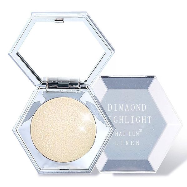 TITIMORE Face Highlighter Palette viso corpo guancia illuminante glitter Diamond Shimmer High Pigment Shiny Polvere Longwear Makeup Ultra Smooth Radiant Illuminator 80 ml (03# Champagne Gold)