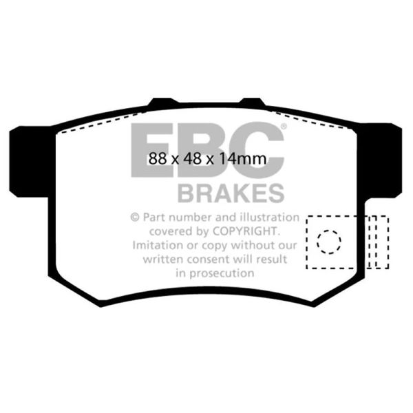 EBC Compatible with/Replacement Brakes DP3781/2C REDSTUFF /