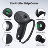 Silicone Cover Compatible with Meta/Oculus Quest 3 Accessories, VR Silicone Face Cover, VR Shell Cover,Touch Controller Grip Case,Camera Lens Protector Set (Black)