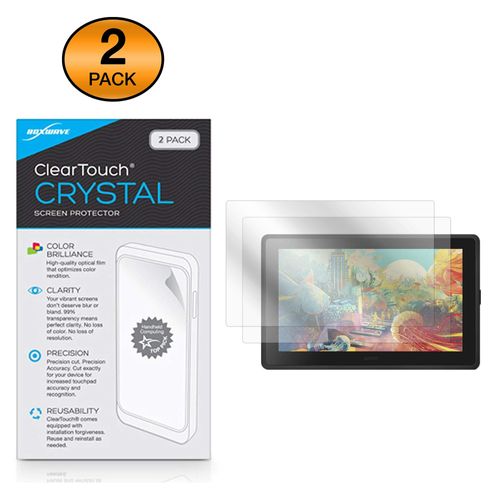 BoxWave Screen Protector Compatible with Wacom Cintiq 22 (DTK2260K0A) - ClearTouch Crystal (2-Pack), HD Film Skin - Shields from Scratches for Wacom Cintiq 22 (DTK2260K0A)