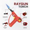 Raygun Torch Lighter, with Adjustable Flame and Safety Lock (Black) Black
