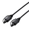 Elecom DH-OPT15BK Optical Digital Cable Audio Cable, 3.9 ft (1.5 m), TV/Soundbar/HDD Device/DVD Recorder/DVD Player/AV Amplifier, Black