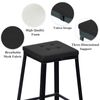 baibu 12 Inches Square Stool Cushions with Ties for Bar Stool, Breathable Square Chair Pads Seat Cushions with Non-Slip Bottom - One Pad Only (12", Black Velcro)