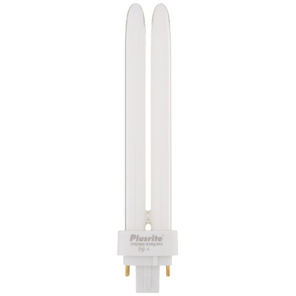 Plusrite 4035-4 Pin G24q-3 Base - 4100K - CFQ26W/G24q/841-26W Compact Fluorescent Light Bulb