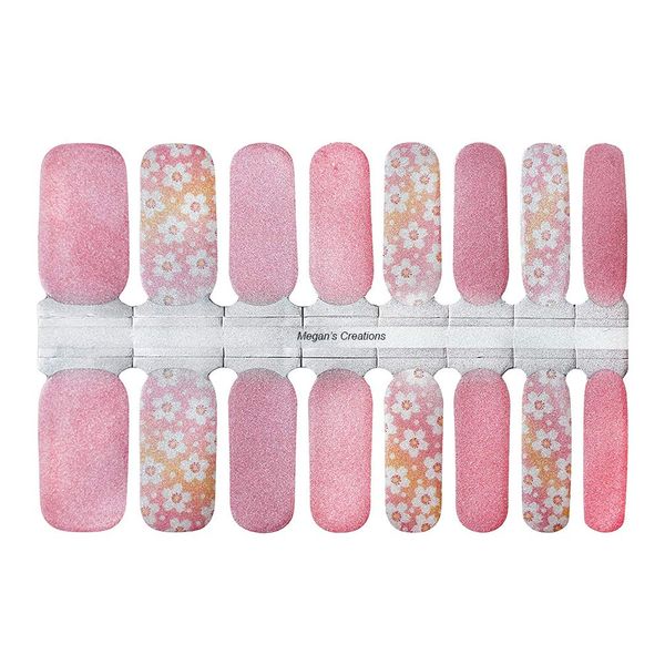 Cute Pink Daisy Nail Polish Wraps - Nail Polish Strips