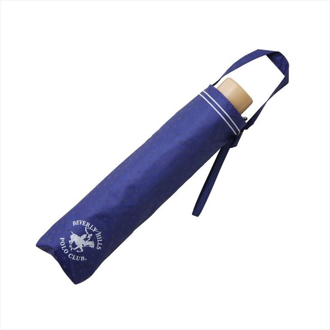 Ogawa 71151 Parasol Folding Umbrella, Women's Umbrella, Lightweight, Heat Blocking, UV Protection, Over 99%, 21.7 inches (55 cm), 6 Ribs, BHPC, Beverly Hills Polo Club, Dot Line, Navy, Hand-Opened, Safety Cover, Water Repellent, Black Coating on Back