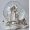 Mica Globe / Snow Globe with Elf on Unicorn Standing