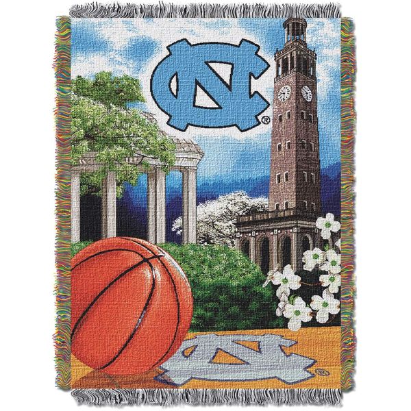 NORTHWEST NCAA North Carolina Tar Heels Woven Tapestry Throw Blanket, 48" x 60", Home Field Advantage