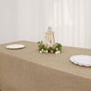 60x102-Inch Natural Rectangular Faux Burlap Tablecloth Wedding Party Decorations