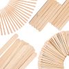Mibly 4 Style Assorted Wooden Wax Sticks - for Body Legs Face and Small Medium Large Sizes Eyebrow Waxing Applicator Spatulas for Hair Removal or Wood Craft Sticks