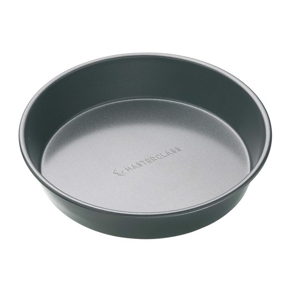 MasterClass 23 cm Deep Pie Dish with PFOA Non Stick, Robust 1 mm Carbon Steel, 9 Inch Round Pan