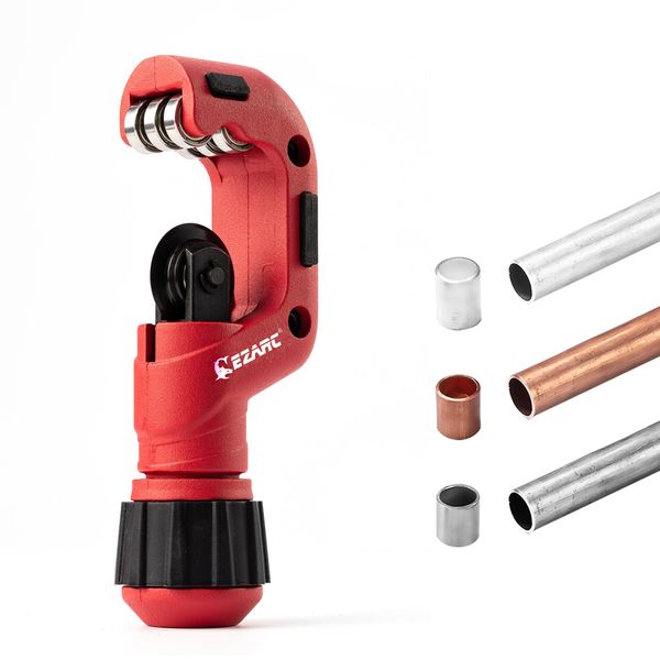 EZARC Pipe Cutter, For Stainless Steel, Cutting Capacity 0.1 - 1.3 inches (4 - 32 mm), Bearing Tube Cutter, Chamfering, For Copper Tubes, Aluminum Pipes, PVC Pipes, Thin Wall Stainless Tubes..