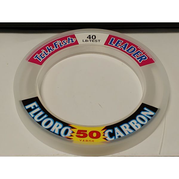 1 Spool Trik Fish FLUOROCARBON Leader Material 40 lbs. Test 50 Yards