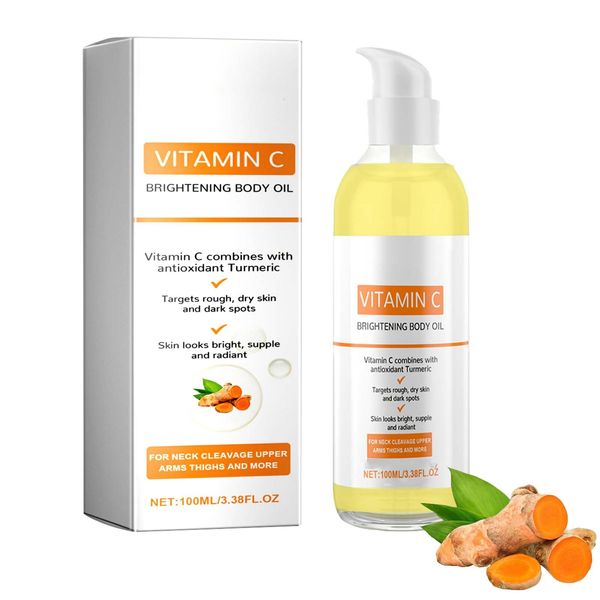 Trendyfave Vitamin C Body Oil, Vitamin C Oil, Massage Oil, Moisturizing Body Oil, Hydrating Body Oil, Body Oil For Dry Skin, Body Oil For Face, Skin, Hair, Massage, Lip, Nail Care 100ml