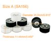 New brothread 144pcs (96White + 48Black) 60S/2(90WT) Prewound Bobbin Thread Plastic Size A SA156 for Embroidery and Sewing Machine Polyester Thread Sewing Thread