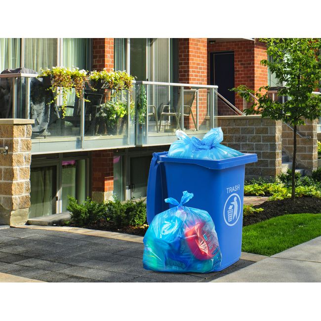 Tasker 55-60 Gallon Contractor Trash Bags 3 Mil (50 Bags w/Ties) Large Trash
