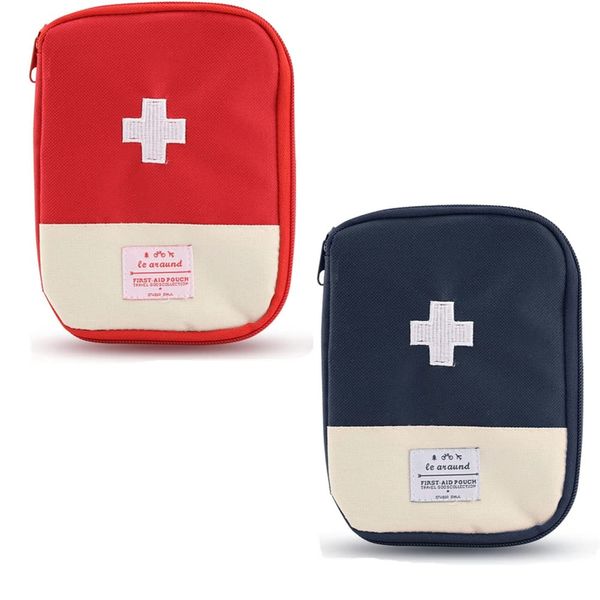 JLEivvi 2 Packs Mini First Aid Kit, Empty First Aid Bag Mini Portable Medical Bag First Aid Pouch for Car Cycling Marathon Running Outdoor Camping Hiking Travel Emergency