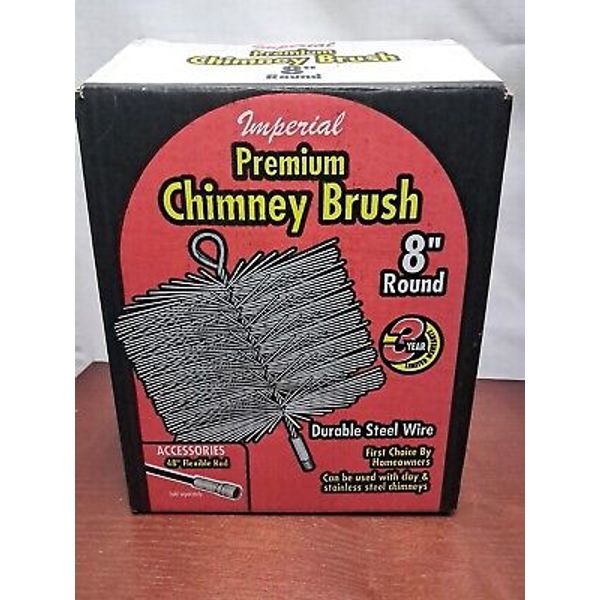 Imperial Premium Chimney Brush 8” Round Durable Steel Wire AE Used Once