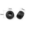 100pcs Black Plastic Cord Lock 9MM Toggle Cord Stopper Round Bead for Clothes Elastic Drawstring