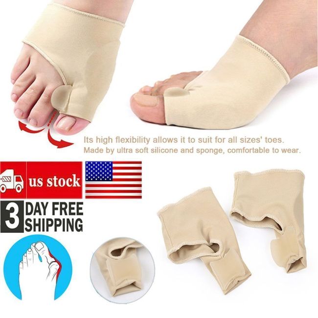 Hallux Valgus Bunion Corrector Orthopedic Adjuster Brace Foot Toe Separator 2PCS