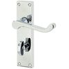 Victorian Scroll Bathroom Door Handles 150 x 40mm Polished Chrome