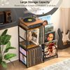 Record Player Stand, Vinyl Record Stand with 4-Tier Vinyl Record Display, Record