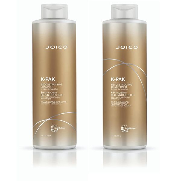 Joico K-PAK Daily Shampoo & Conditioner Set to Repair Damage, 33.8-Ounce