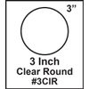 Clear Round Labels Seals Stickers 3" Circle 500 Roll #3CIR