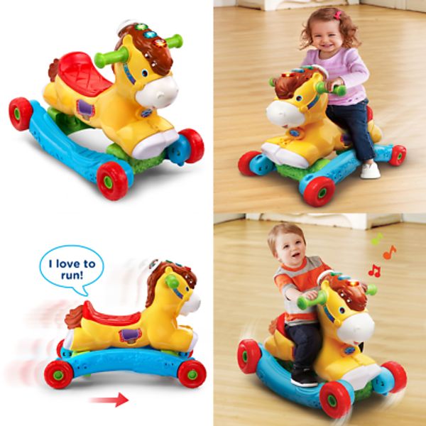 Kids Rocking Pony Interactive Ride-On Horse Toddler Toy Gift for 1 2 3 Year Olds