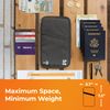 Zero Grid Travel Wallet & Family Passport Holder w/RFID Blocking- Document Organizer Case (Shadow)