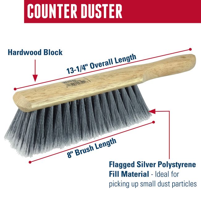 Weiler Counter Duster, 8, Synthetic Fill