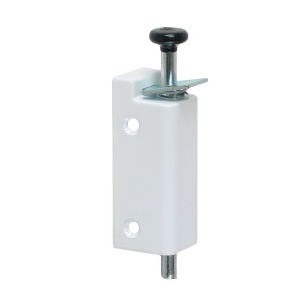 FPL Sliding Door Lock Security Foot Bolt in White - Quickly and Easily Locks and Unlocks with Your Foot