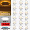 18Pack 6 Inch 5CCT Recessed Light with Night Light,Canless LED Recessed Lighting