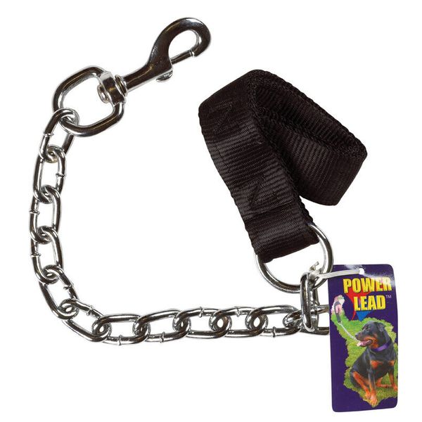 PDQ Power Lead Silver Chain Lead Steel Dog Leash Small/Medium (Pack of 3)