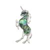 Eternal Collection Ulysses Paua Shell Silver Tone Unicorn Brooch Multi 5
