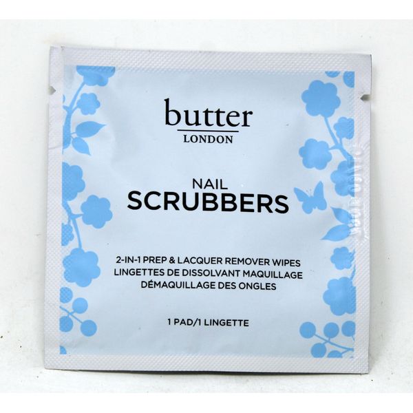 Butter London Nial Scrubbers 2-In-1 Prep & Lacquer Remover Wipes 1 Count