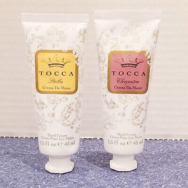 TOCCA CLEOPATRA Deluxe Hand Cream Grapefruit & STELLA Blood Orange 1.5 oz Lotion