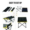 iClimb Ultralight Compact Camping Folding Table with Carry Bag (Black - S)