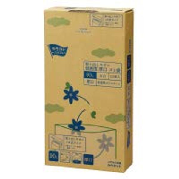 Low Density Thick Trash Bags, Box Type, 120.8 gal (90 L), Milky White