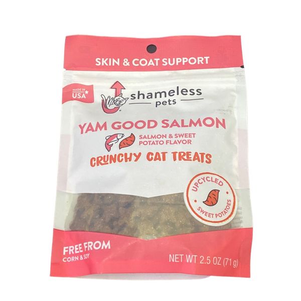 Shameless Pets Yam Good Salmon Crunchy Cat Treats Salmon & Sweet Potato 2.5 Oz