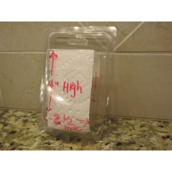 SMALL QTY 100 CLAMSHELL BLISTER PACKS CLEAR BOXES HANGING PACKAGING 2.5"x 4"x1"