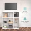 ClosetMaid 9 Cube Wood Stackable Open Bookcase Display Shelf Organizer, White