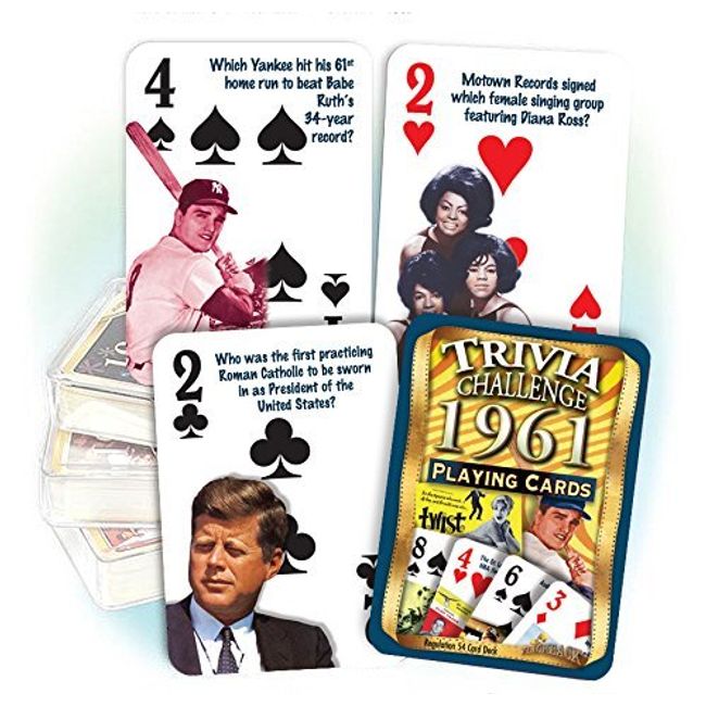 1961 Trivia Challenge Playing Cards (Regulation 54-Card Deck)